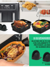 Large Size Silicone Air Fryer Liners, 6PCS Dual Air Fryer Accessories - Image 5